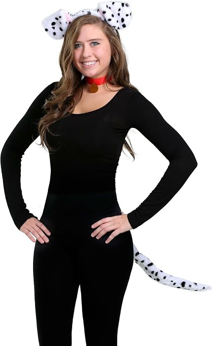 Fun Costumes Adult Dalmatian Costume Kit - Ears Headband, Tail, & Collar with Tag - Halloween Out... | Amazon (US)