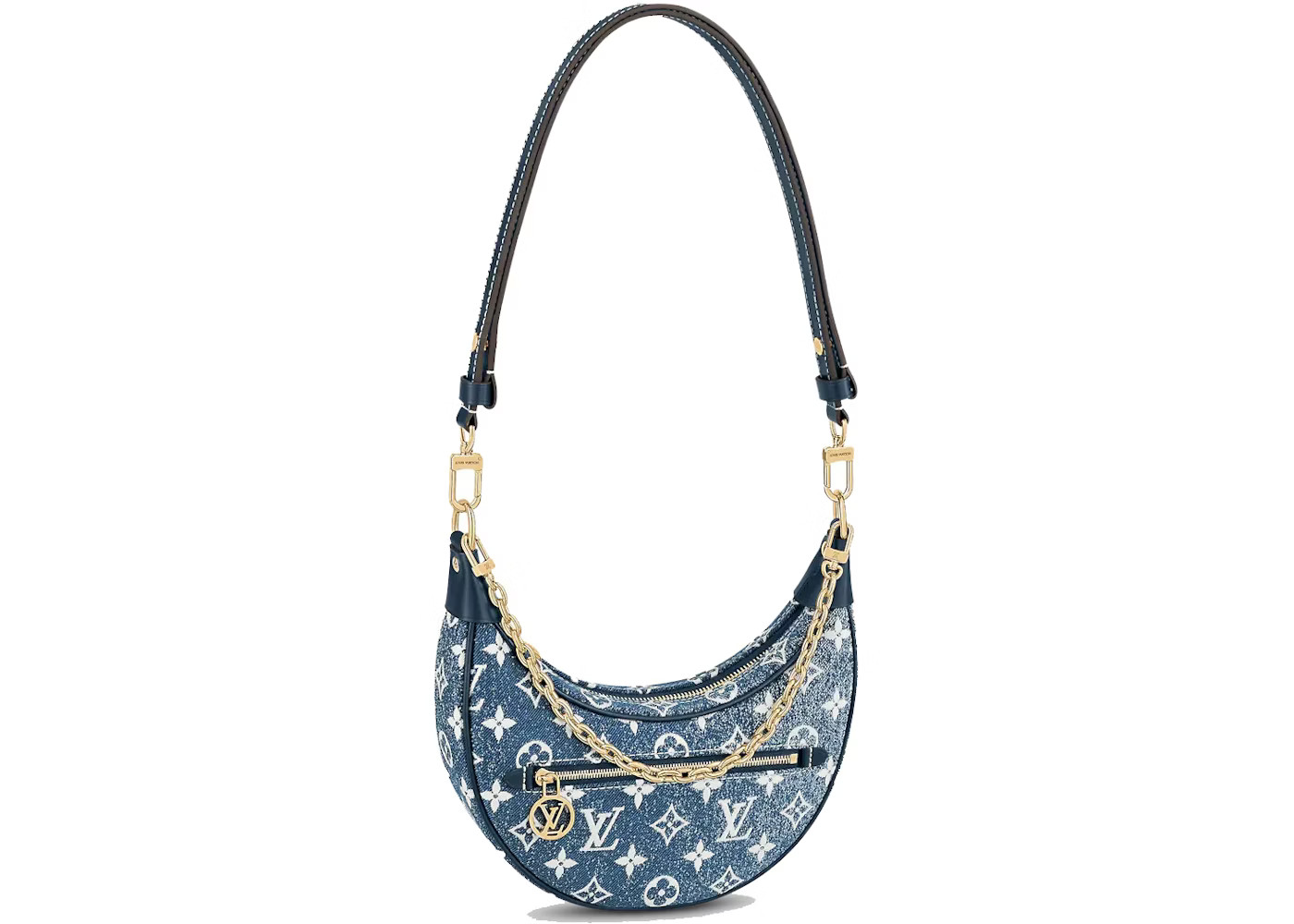 Louis Vuitton Loop Baguette HandbagDenim Jacquard Navy Blue | StockX