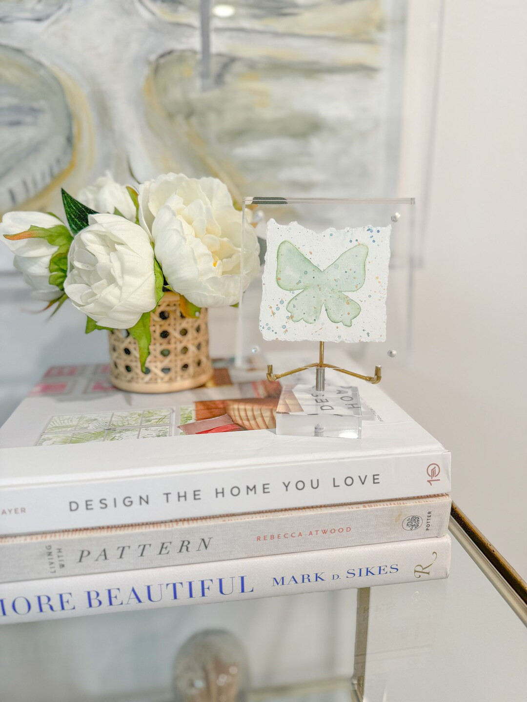 Framed Watercolor Butterfly Acrylic Block Framed Pastel Colorful Art - Etsy | Etsy (US)