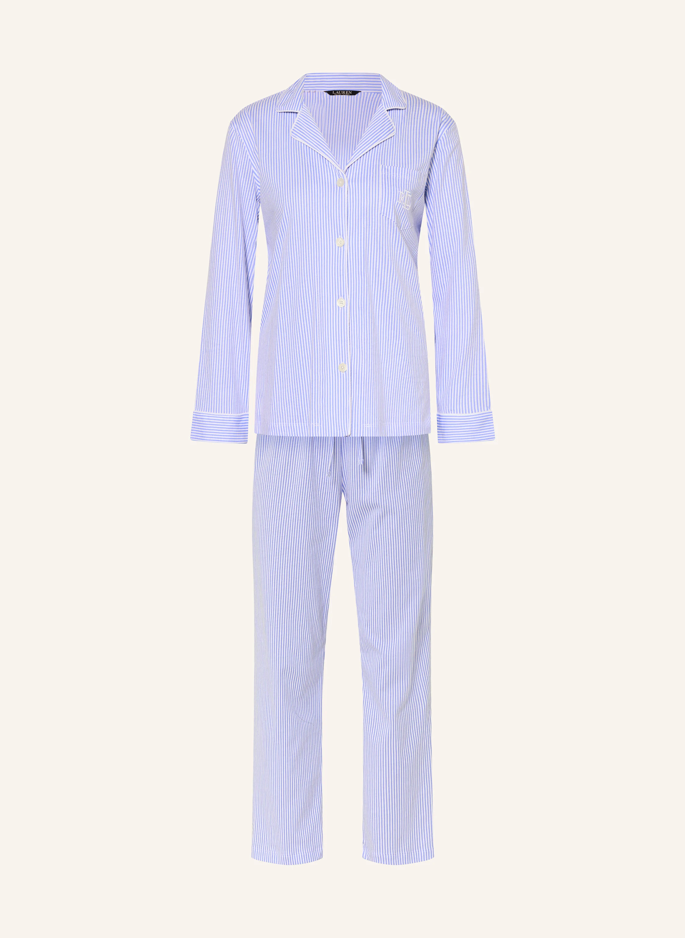 LAUREN RALPH LAUREN Schlafanzug in blau / weiss | Breuninger (DACH)