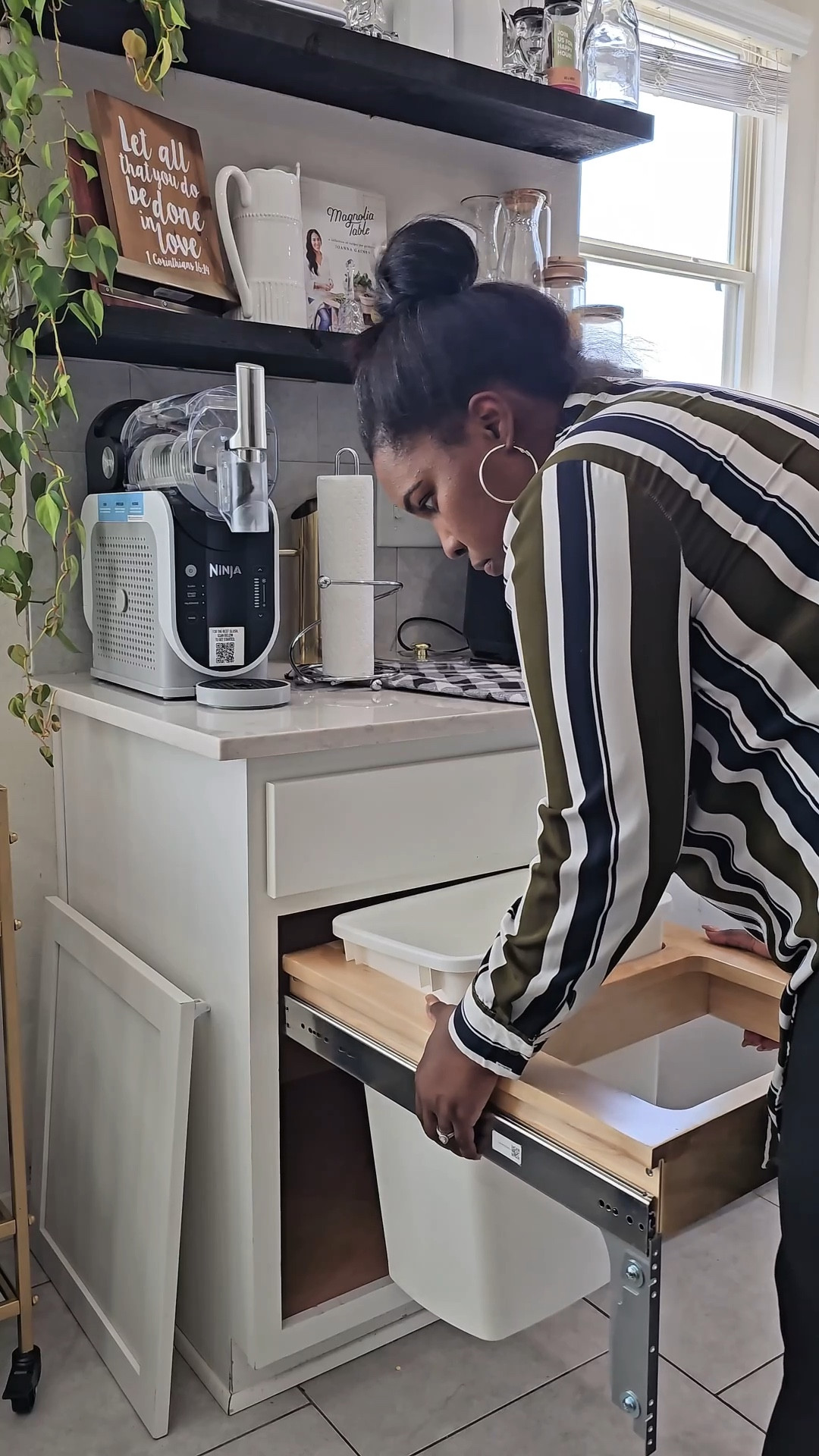 The perfect solution to hide that unsightly trash can.✨️💕

#home #kitchen #diy #watch #homediy #organization #cabinet #homefind #amazon 

#LTKWatchNow #LTKHome #LTKSaleAlert