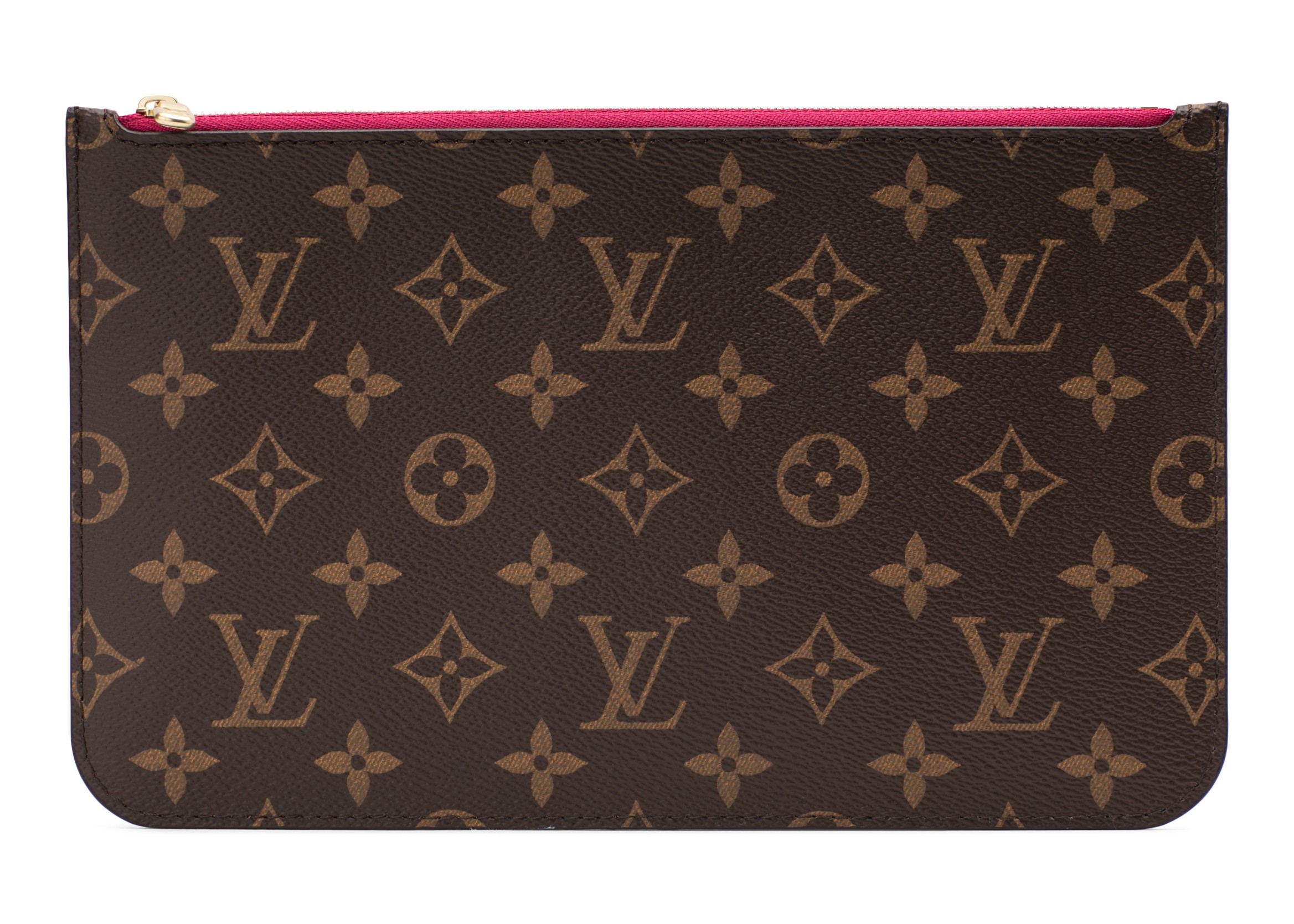 Louis Vuitton Neverfull Pochette Monogram Brown/Pivoine | StockX 