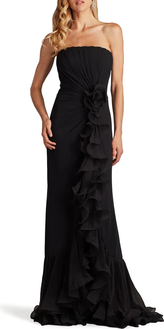 Ruffle Detail Strapless Gown | Nordstrom