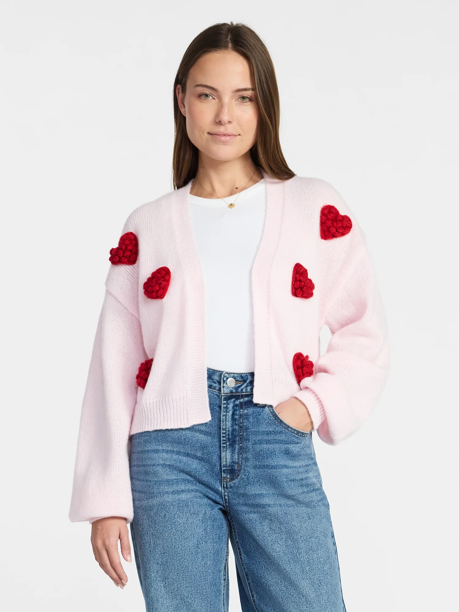 Madden NYC Women's Heart Cardigan, Lightweight, Sizes XXS-XXL | Walmart (US)
