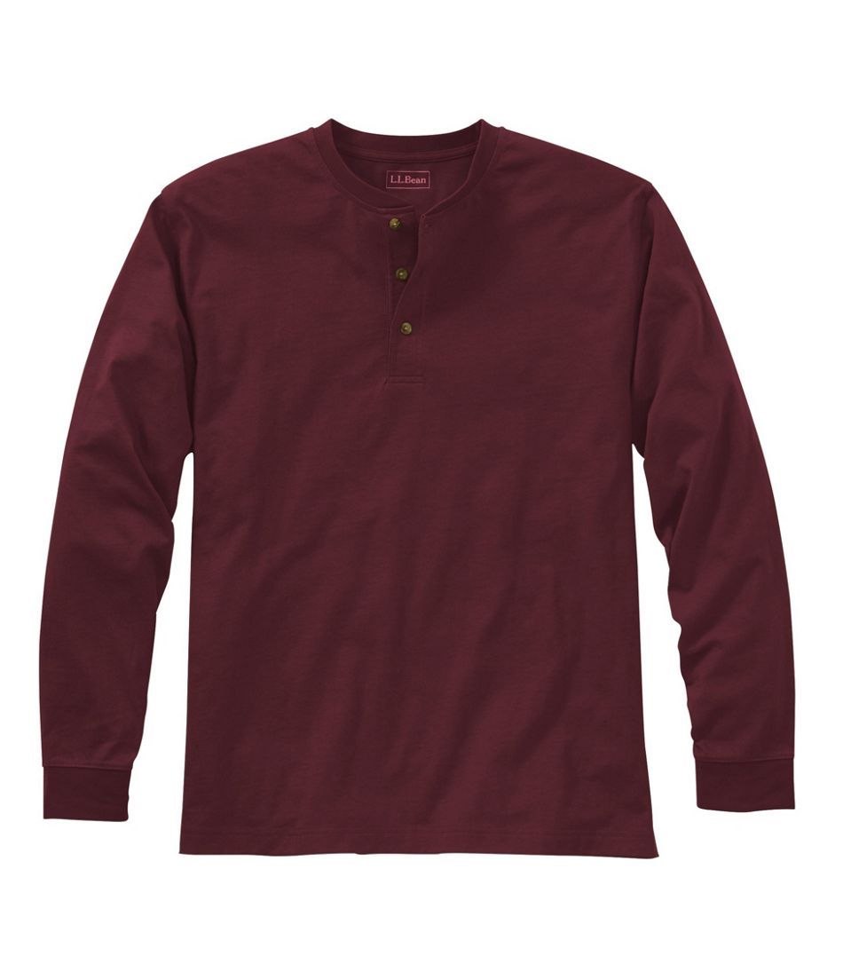 Men's Carefree Unshrinkable Tee, Traditional Fit, Long-Sleeve Henley | L.L. Bean