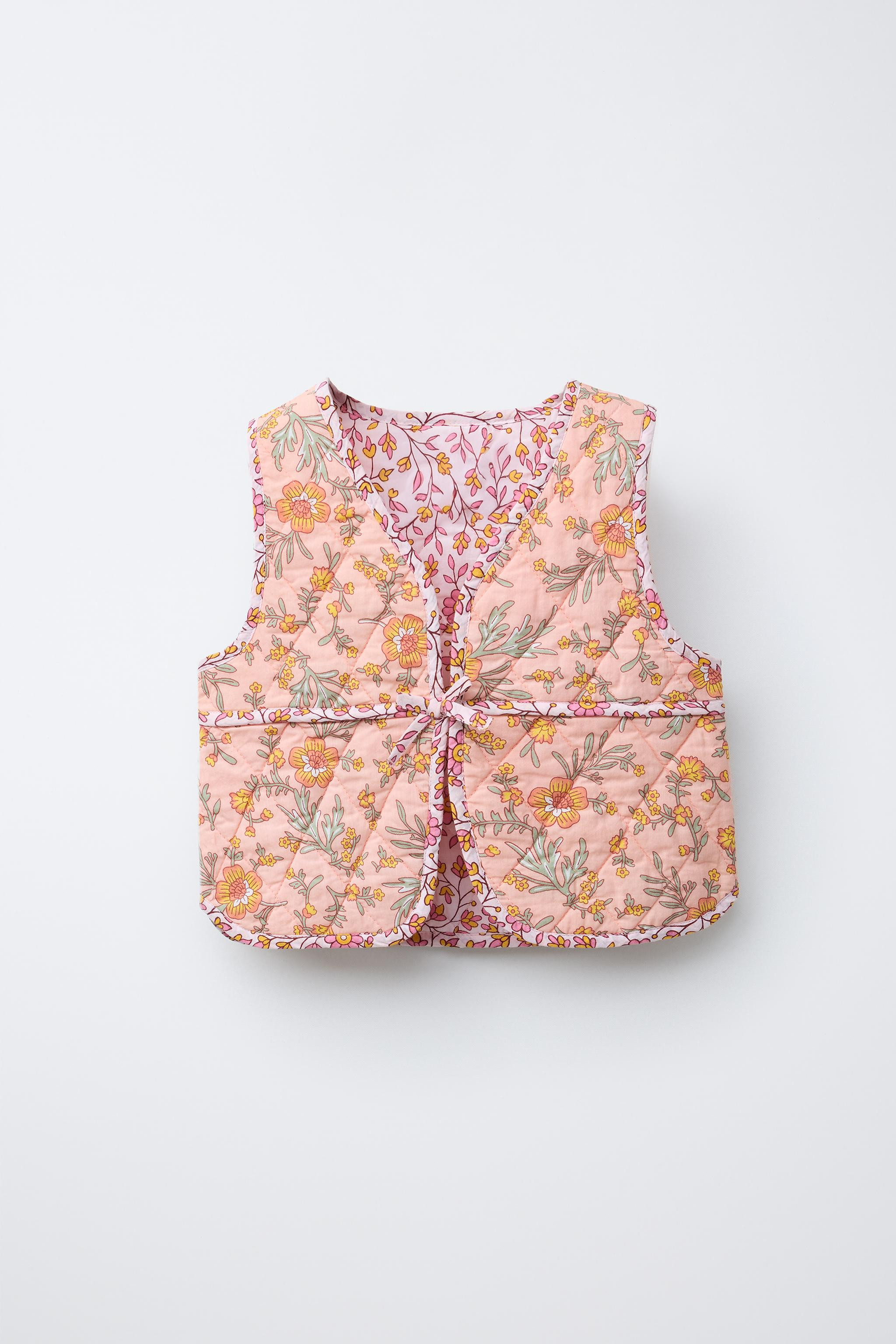 FLORAL PUFFER VEST | Zara US