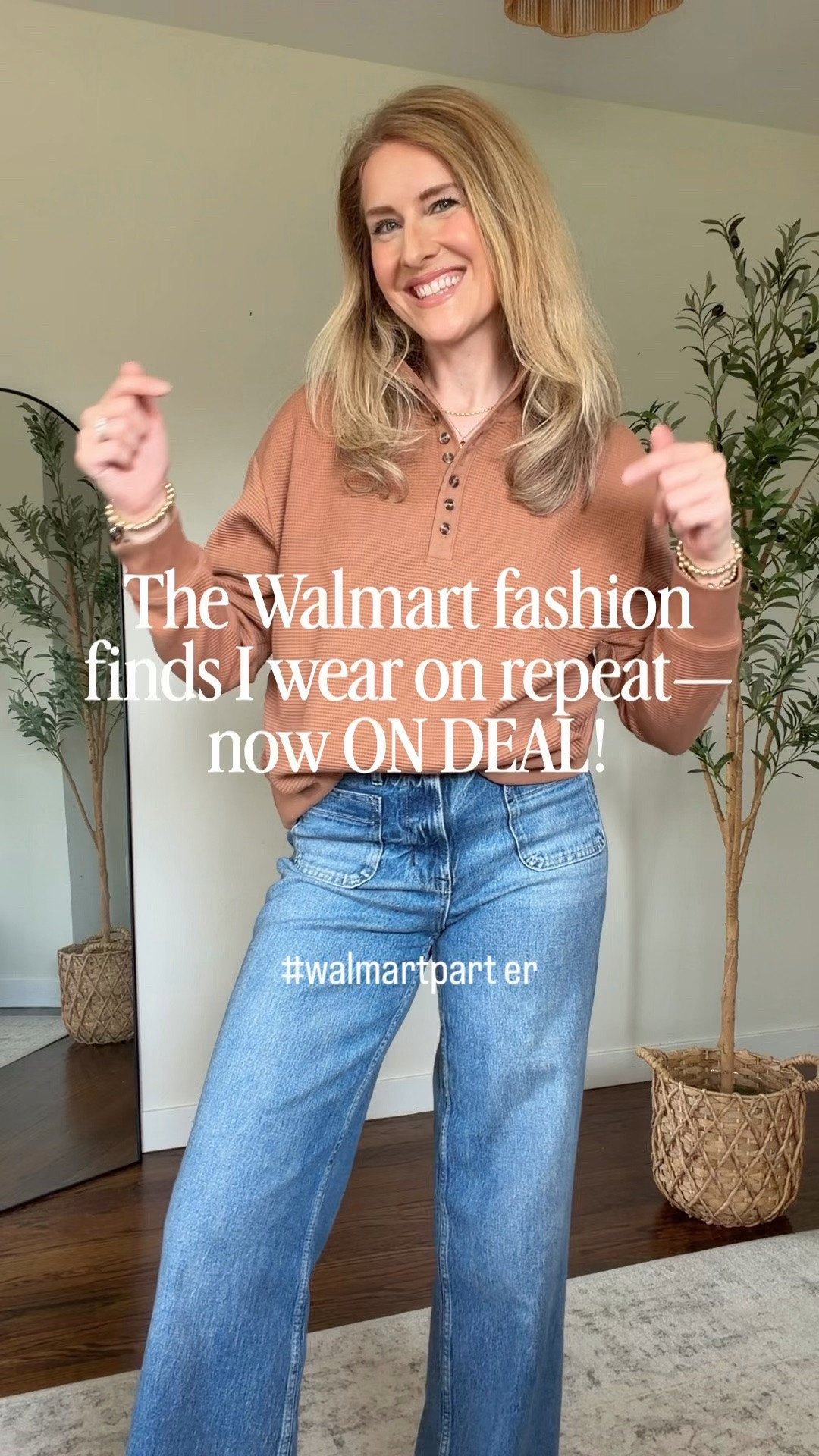 #ad My @Walmart fashion favorites are ON DEAL! 🤎 Excited to partner with Walmart to share the pieces I own and love for Walmart Deals, going on now through October 11. Think easy fall layers, luxe-looking accessories and the softest elevated athleisure!
Sizing notes: • Waffle henley: true to size. I own both small and medium. • ScubaKnit jogger set: true to size. Wearing medium here, but I could also do a small. • Shoes: true to size. I got 9.5 in the flats and 10 in the boots—don’t size up in the flats! • Clogs: size down if you’re between sizes.
#WalmartPartner #WalmartDeals