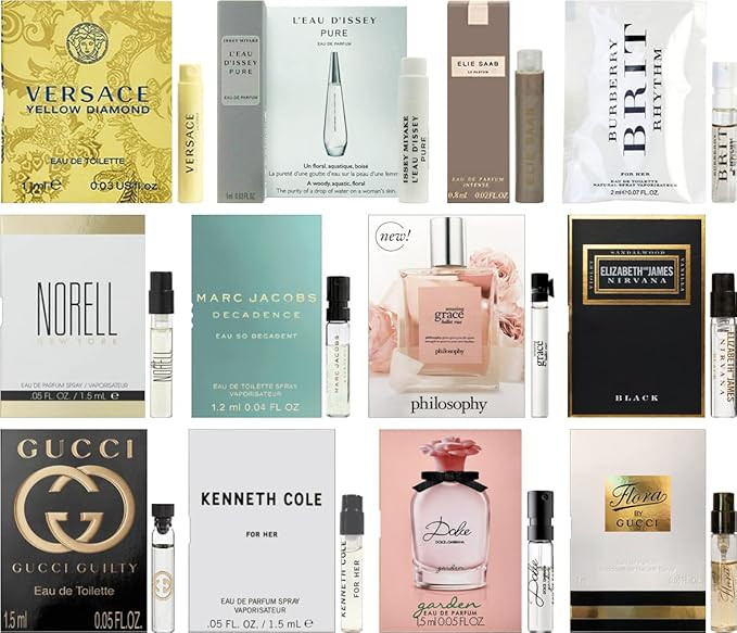 12 Piece Designer Fragrance Samples for Women | Amazon (US)