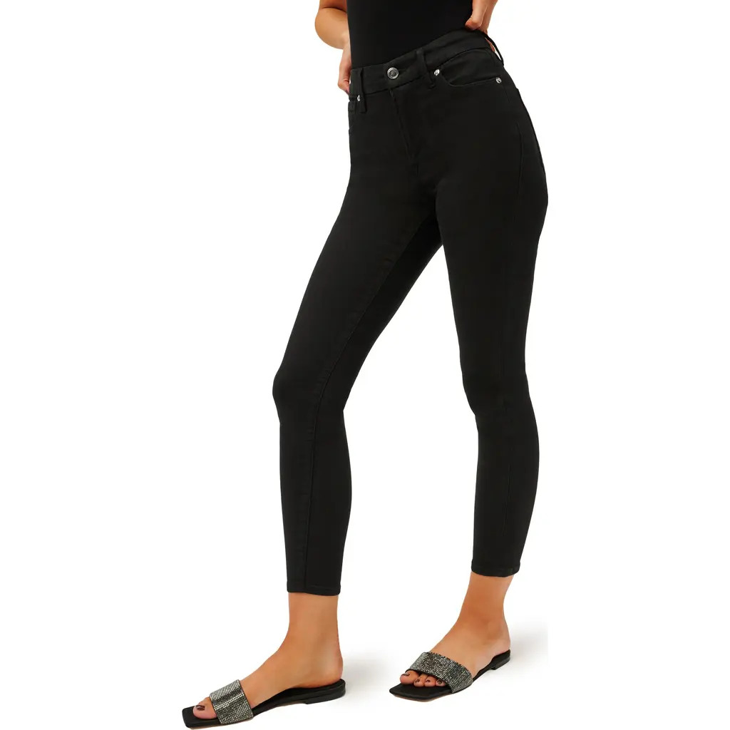 Good American Good Legs High Waist Crop Skinny Jeans in Black002 at Nordstrom | Nordstrom