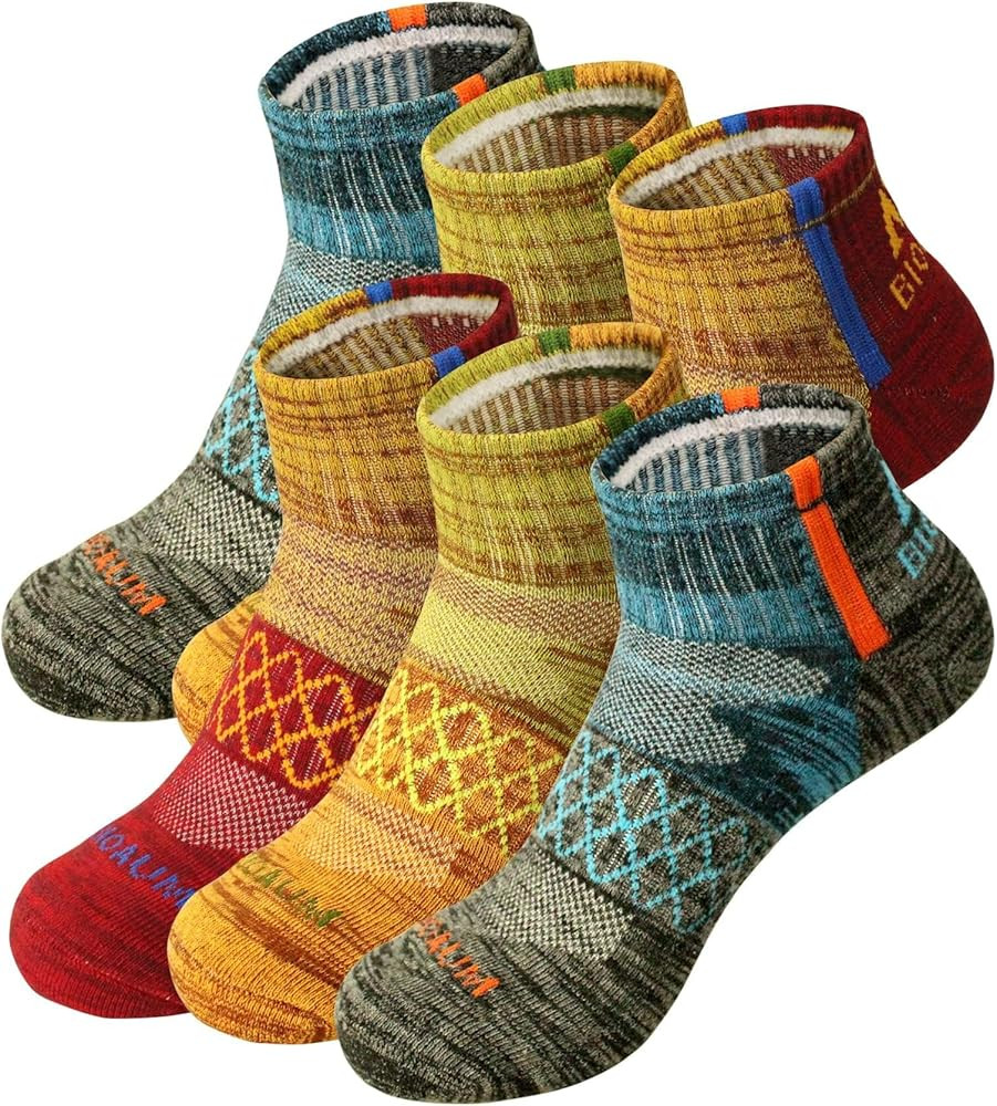 BIOAUM Men's Atheltic Socks Size 10-13 - 6 Pairs Cotton Quarter Socks for Running, Workout, Work | Amazon (US)