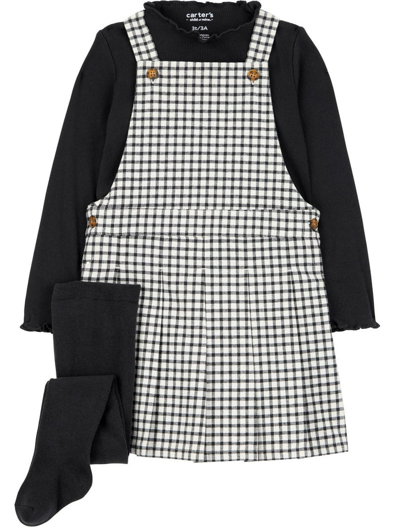 Carter's Child of Mine Toddler Girl Dress Set, 3-Piece, Sizes 12M-5T - Walmart.com | Walmart (US)