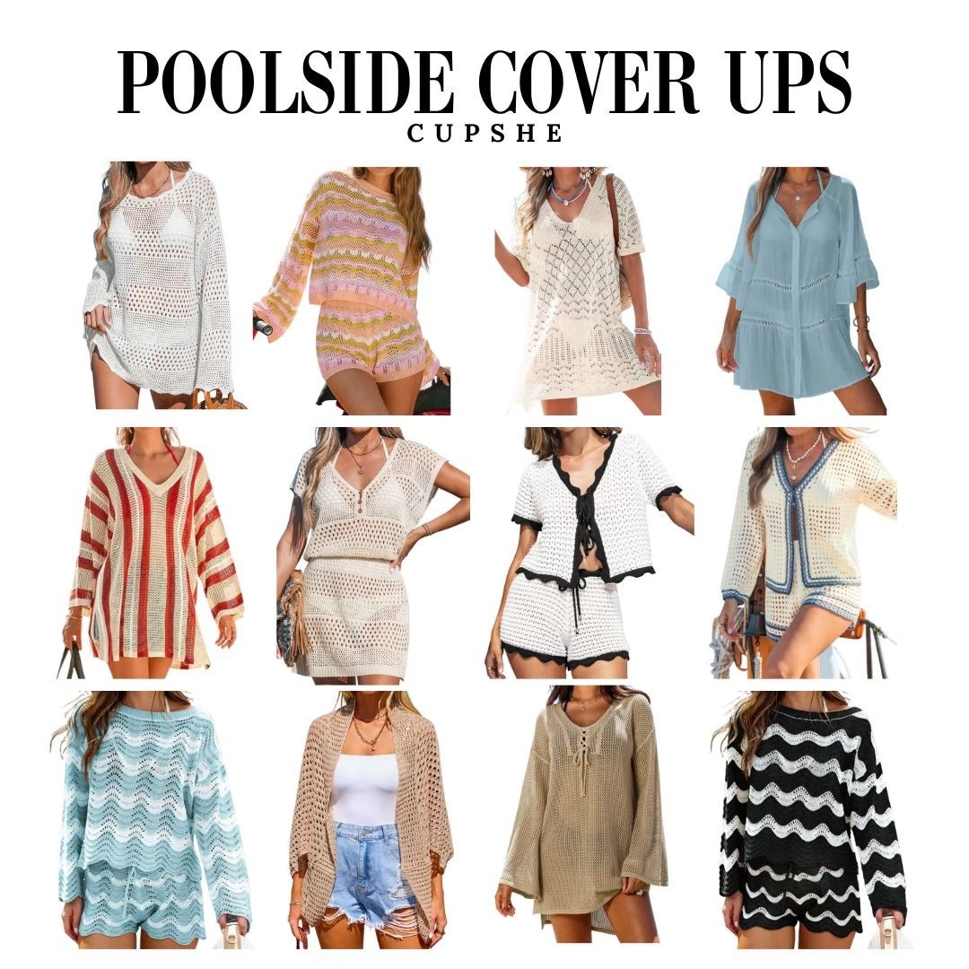 Poolside cover up finds with lightweight knits and breezy silhouettes, easy pieces to throw on over swimsuits for beach and pool days.

#LTKSeasonal #LTKOver40 #LTKmomlife