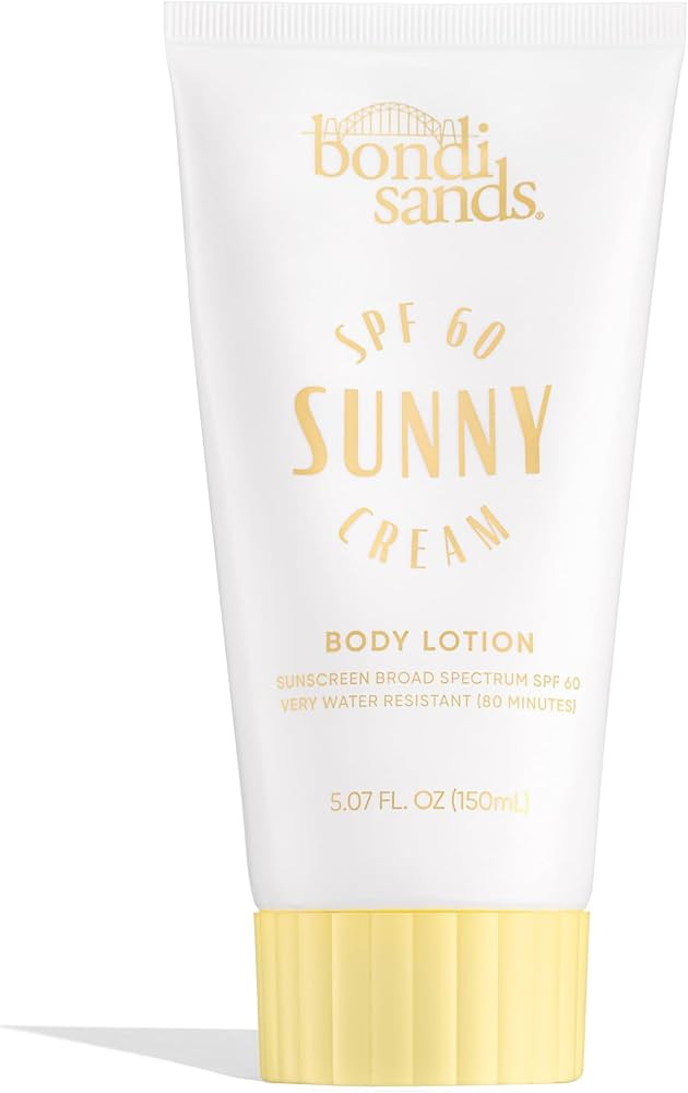 Bondi Sands Sunny Cream SPF 60 Body Lotion, Hydrating + Nourishing Broad Spectrum Sunscreen, Derm... | Amazon (US)