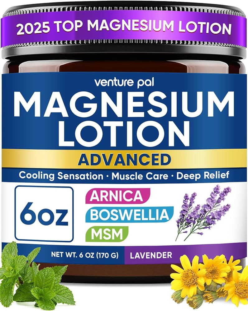 Magnesium Lotion with Arnica, MSM & Boswellia – Cooling Relief & Relaxation, Magnesium Cream fo... | Amazon (US)