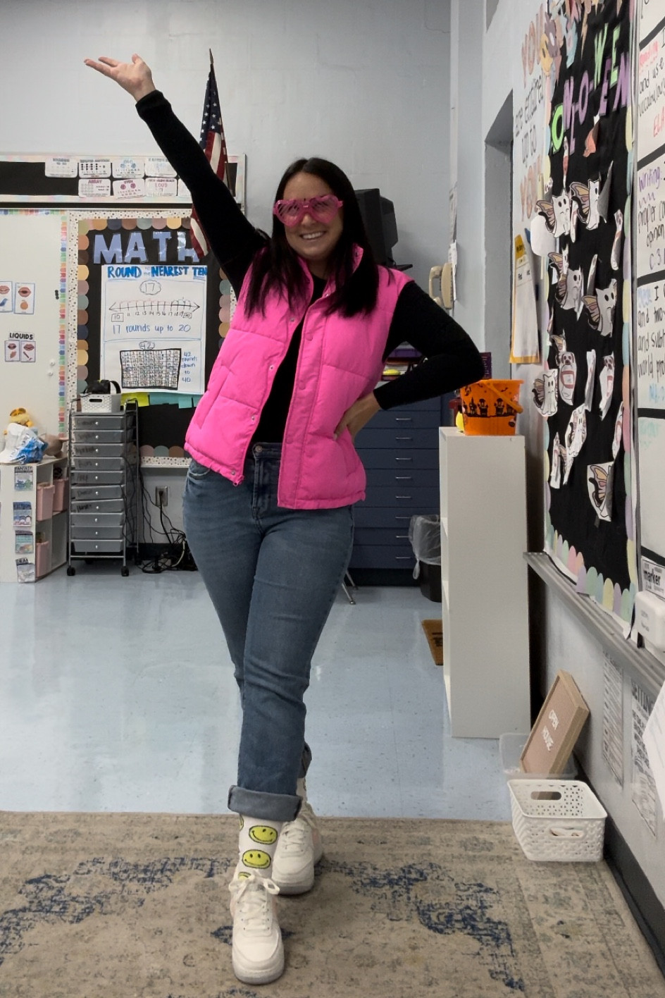 Neon day for red ribbon week - outfit for teachers! 