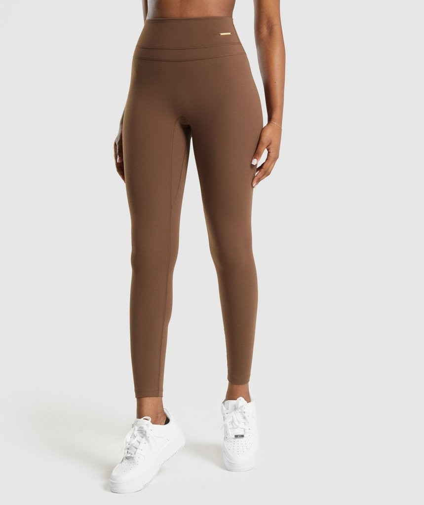 Gymshark Whitney High Rise Leggings - Dandelion Brown | Gymshark (Global)