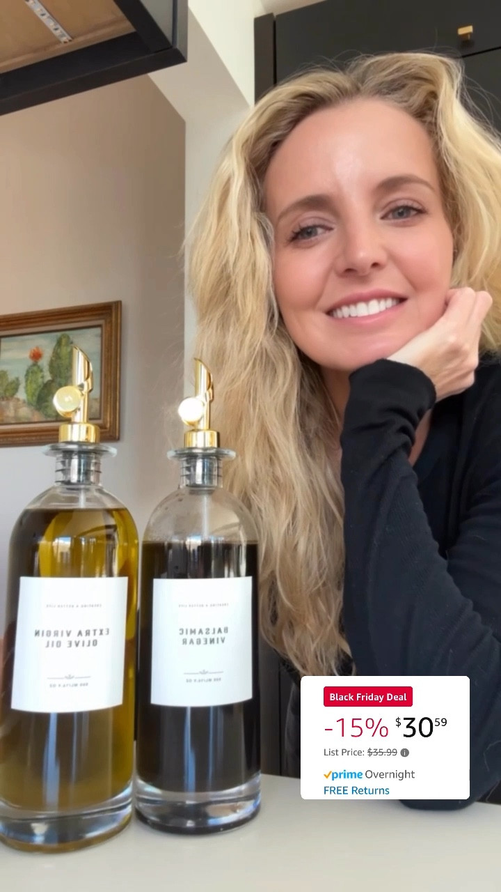 This $30 set of 2 super pretty reusable glass dispenser bottles is a must-have!!! I have these in multiple sizes for all my oils and vinegars, but these can also store maple syrup, coffee syrups, soy sauce, cooking wines, and more! They come with pre-made labels, which are very modern and clean. The labels are reusable, oil-proof, and water-proof so you don't have to worry about them looking dingy with use. The pour tops are also food-grade with stainless steel plating. They're simply AH-MAZING! 



~Erin xo 

#LTKSaleAlert #LTKHome #LTKFindsUnder50