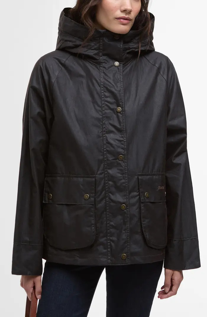 Barbour Hollies Waxed Water Repellent Jacket | Nordstrom | Nordstrom
