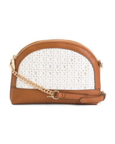 Perforated Triple Compartment Crossbody | TJ Maxx
