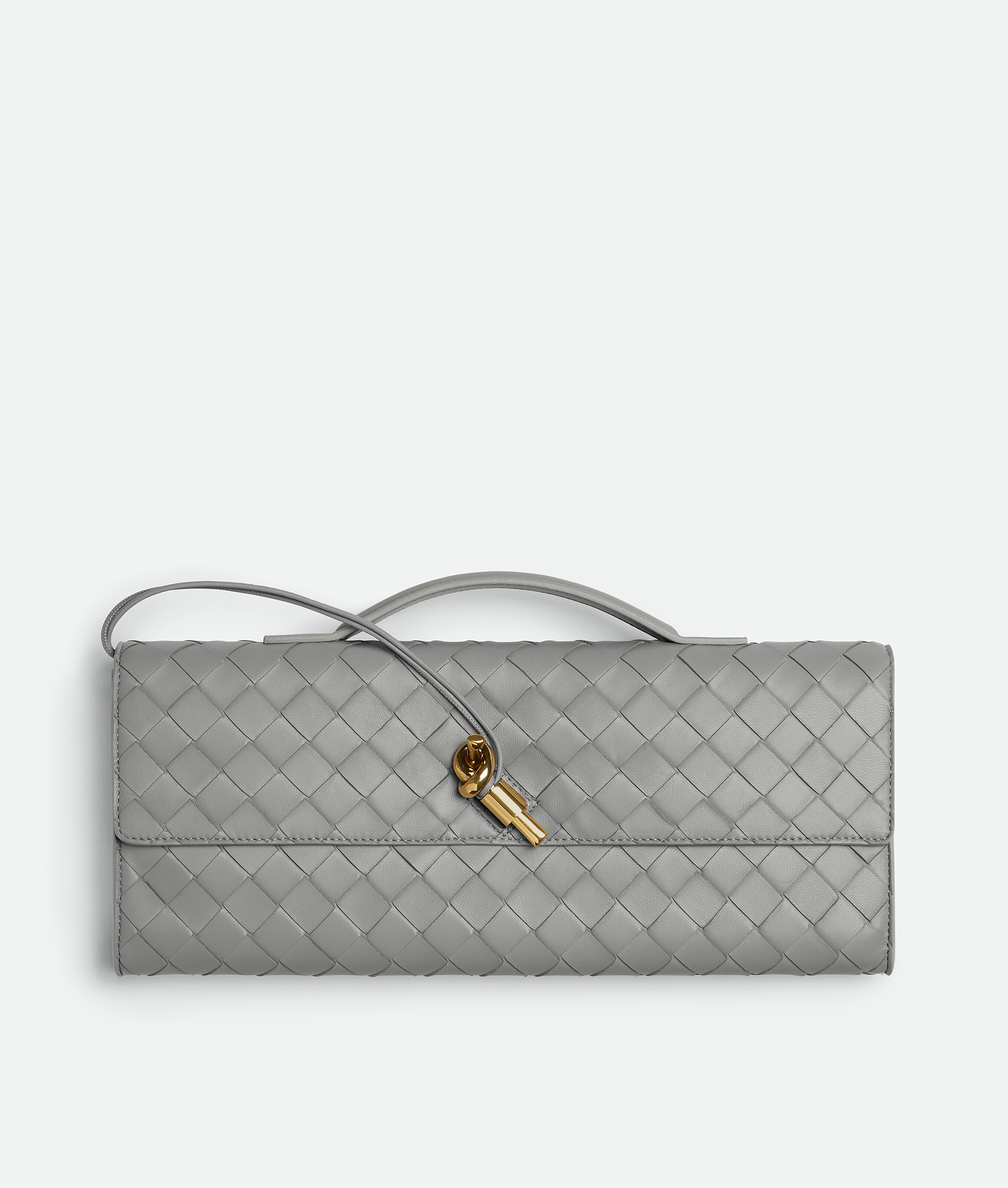 Bottega Veneta Andiamo Clutch - Grey & Silver - Women - Unisex | Bottega Veneta