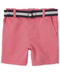 Baby And Toddler Boys Belted Woven Chino Shorts | The Children's Place | The Children's Place
