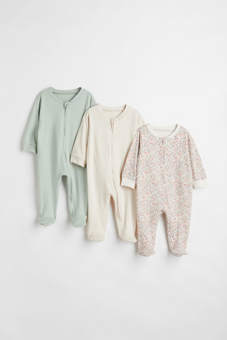 3-pack zip-up pyjamas | H&M (UK, MY, IN, SG, PH, TW, HK)