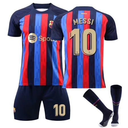 FC Barcelona Home Jersey #10 Messi Sportswear Soccer Activewear Set for Kids Youth and Adults | Walmart (US)