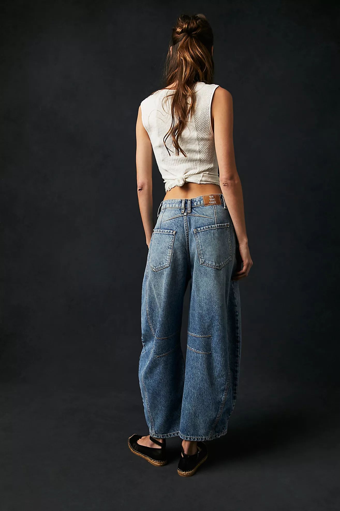 We The Free Good Luck Mid-Rise Barrel Jeans | Free People (UK)