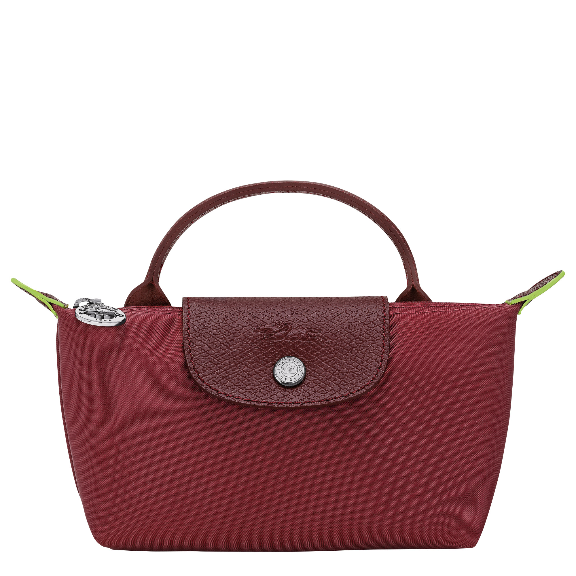 Le Pliage Green Pouch with handle Pomegranate - Recycled canvas | Longchamp GB | Longchamp