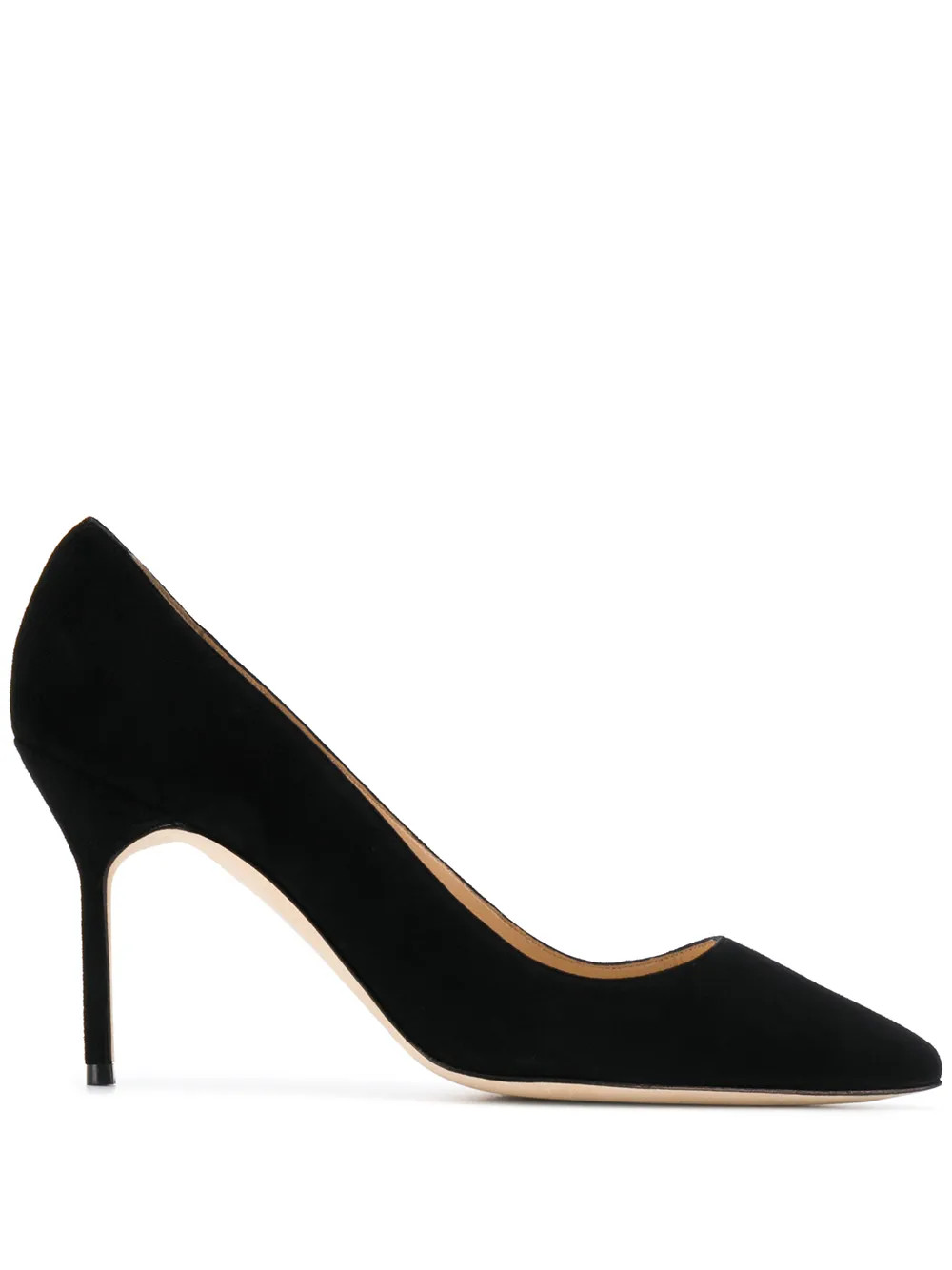Manolo Blahnik BB 90mm Pointed Pumps | Black | FARFETCH | Farfetch Global