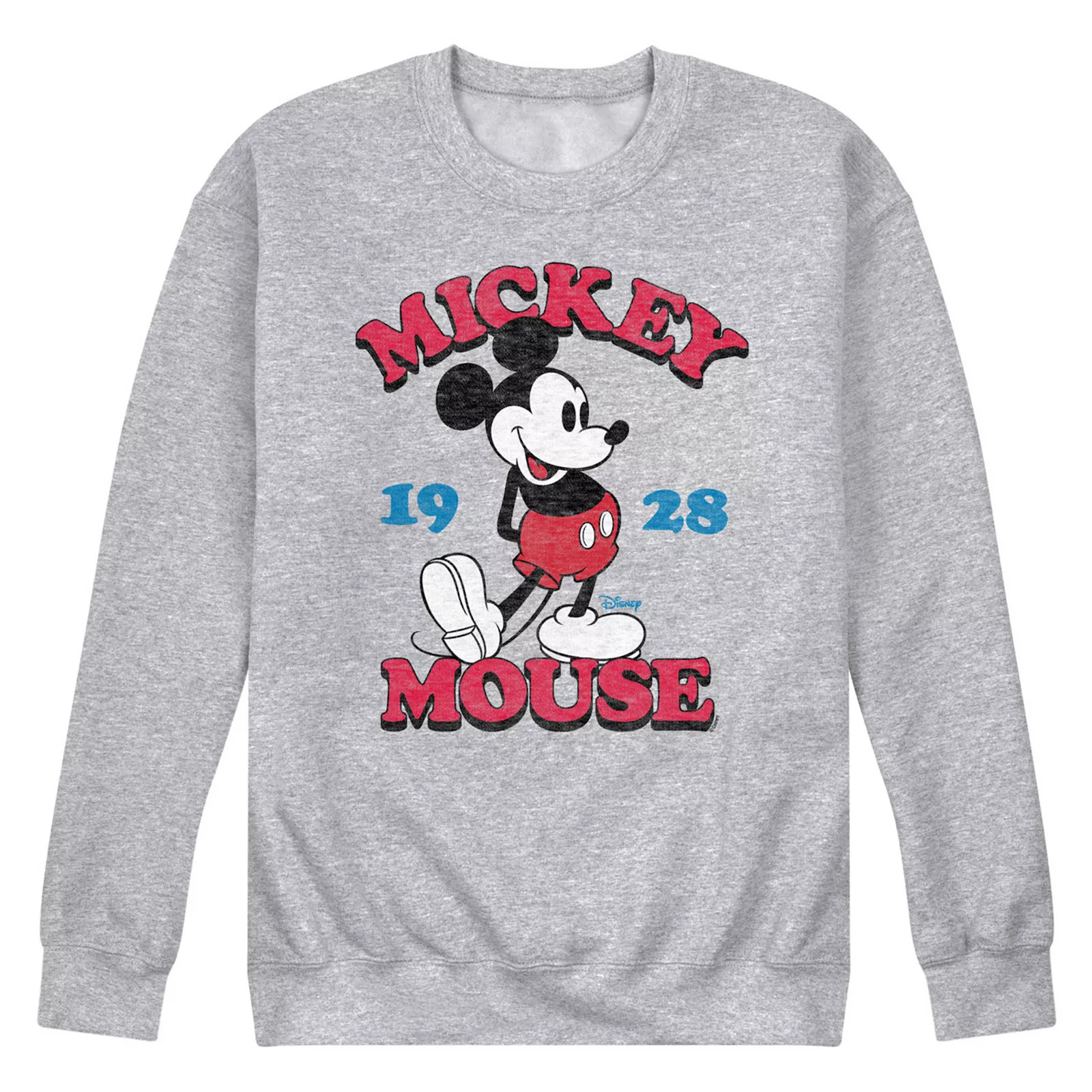 Disney's Mickey Mouse Men's 28 Vintage Fleece Sweatshirt, Size: XXL, Grey Gray | Kohl's