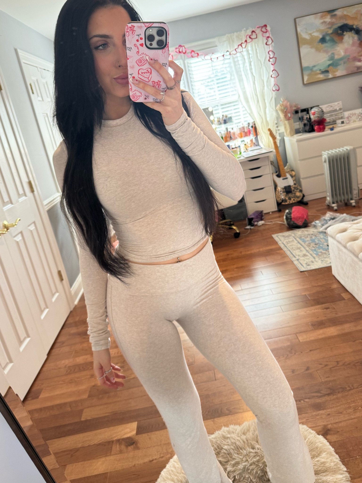 The comfiest matching set! Love wearing it together or separately (top with jeans/ sweats and pants with sweatshirts and tanks!)  super stretchy size down

#LTKstyletip #LTKsalealert #LTKfindsunder50