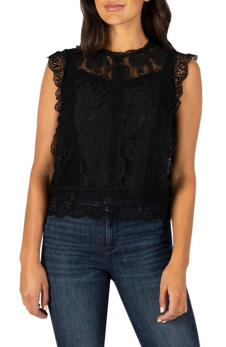 Stella Sleeveless Cotton Blend Lace Top | Nordstrom