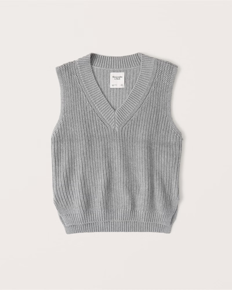 Women's Oversized Sweater Vest | Women's Tops | Abercrombie.com | Abercrombie & Fitch (US)