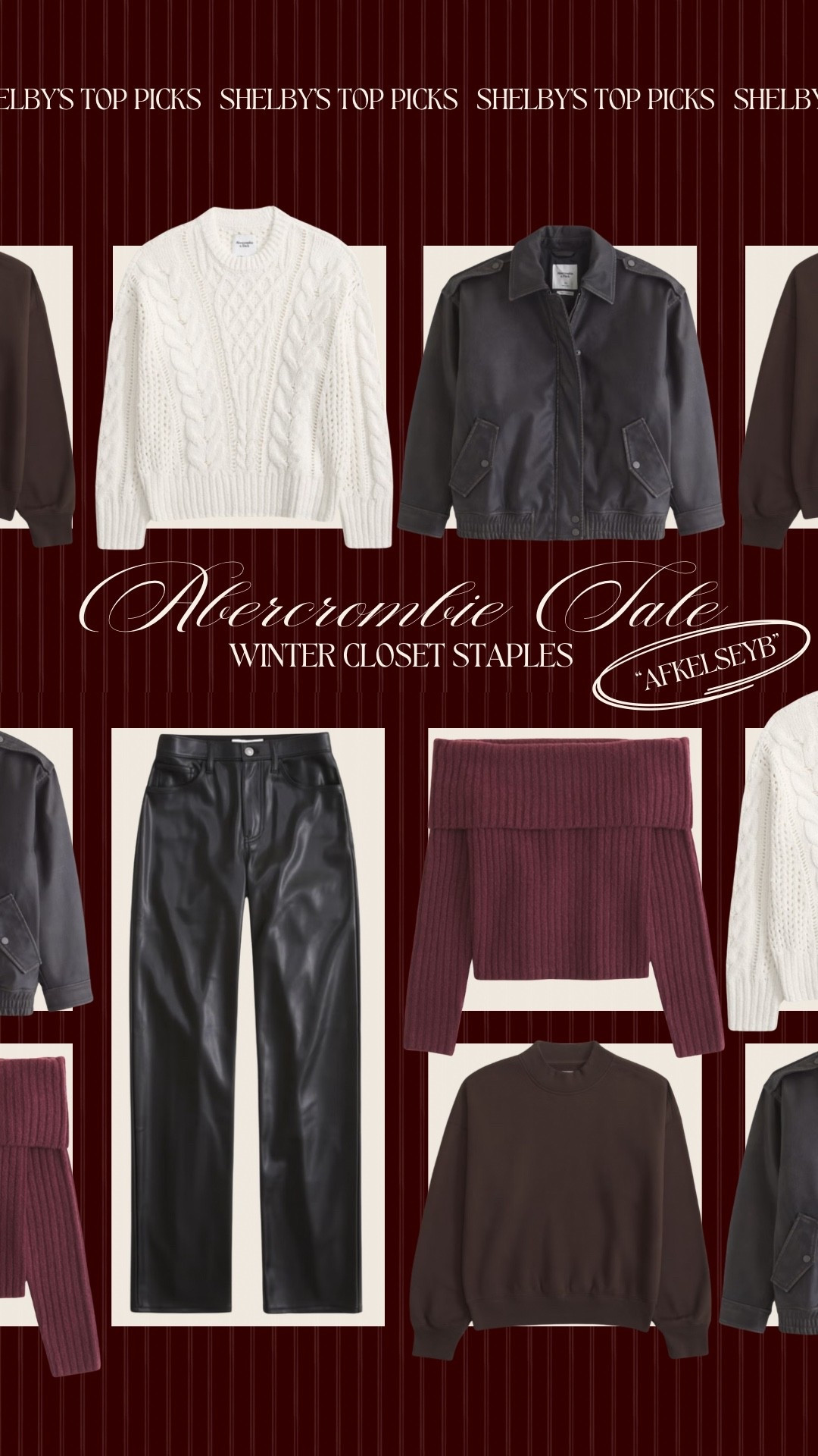 Code: AFKELSEYB 
 Abercrombie winter to picks! 

#LTKSaleAlert