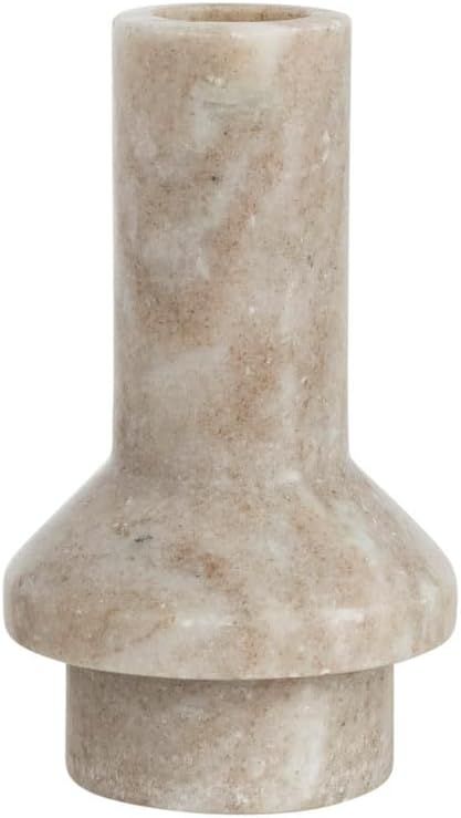 Bloomingville Marble Taper Candle Holder, 4.5", Beige | Amazon (US)