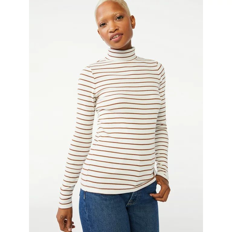 Free Assembly Women's Ribbed Turtleneck Top | Walmart (US)