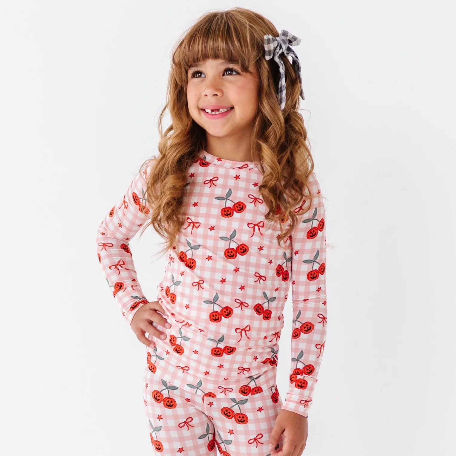 CHERRY PICKED PUMPKIN BAMBOO PJ SET | Sydney and Co.