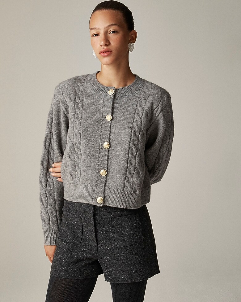 Cable-knit cardigan sweater | J. Crew US