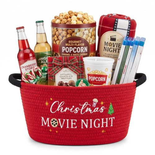 Yungyan Christmas Movie Snack Tray, Movie Night Supplies Gift Basket | Amazon (US)