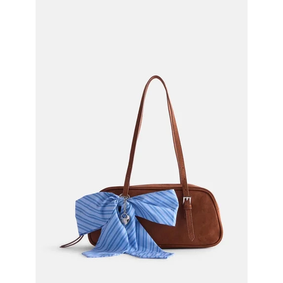 Madden NYC Women's Faux Suede East West Bowling Bag, Cognac | Walmart (US)