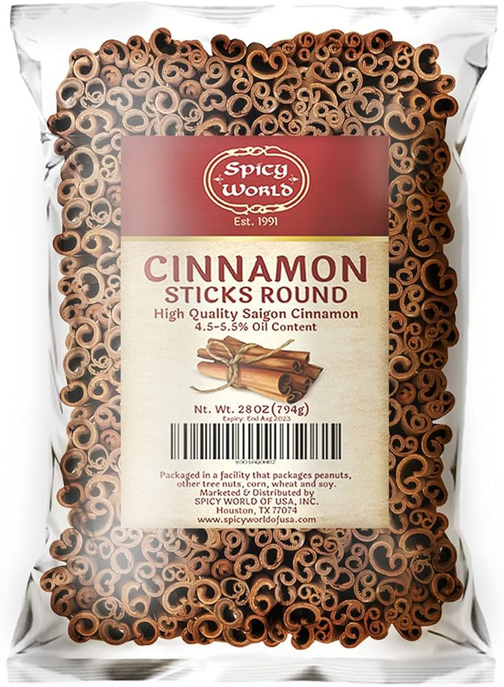 Spicy World Cinnamon Sticks 1.75 Pound Bulk Bag - 150 to 175 Sticks - Strong Aroma, Perfect for B... | Amazon (US)