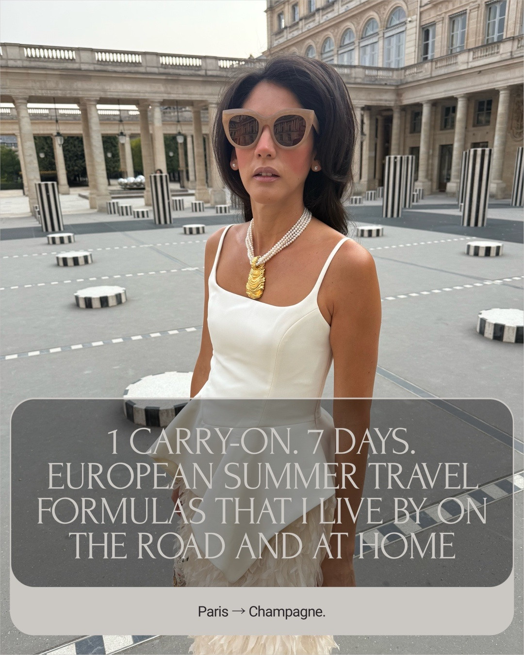 Paris to Champagne, 7 days, one carry-on — and I wore every single piece, most of them twice. 🥂 This top made it through two very different Paris days. This dress worked a vineyard morning and a Paris evening without missing a beat. That’s the whole philosophy: fewer pieces, worn well, worn often. Nothing packed “just in case.”

XXS on white maxi dress
S on peplum top
XS on feather skirt
7.5 on all shoes 
XS on blue dress 
S on blue white dress

#LTKootd #LTKOver40 #LTKTravel