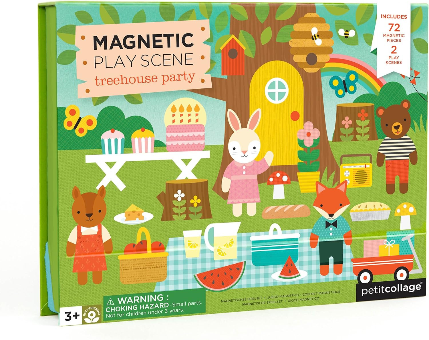 Petit Collage Animal Friends Magnetic Game Board with Mix & Match, Ideal for Ages 3+, Includes Ma... | Amazon (US)