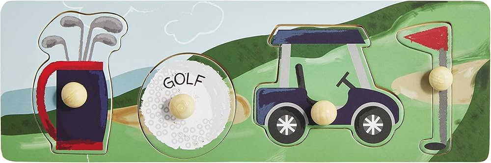 Mud Pie Children's Knob Puzzle,Golf | Amazon (US)