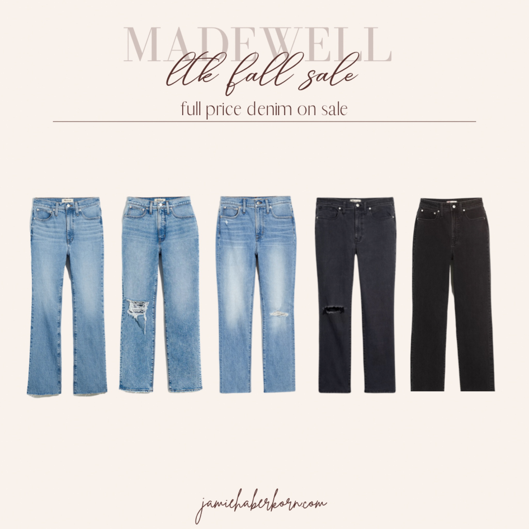 Madewell - LTK fall sale - full price denim on sale 

September 18-20

Save your favorites to go back and shop when the sale is live 

#madewell #madewellsale #denimsale #ltkfallsale #fallstyle #denim 

#LTKstyletip #LTKSale #LTKsalealert