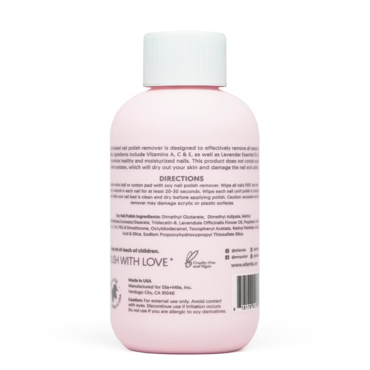 ella+mila Soy Nail Polish Remover - Lavender - 4 fl oz | Target