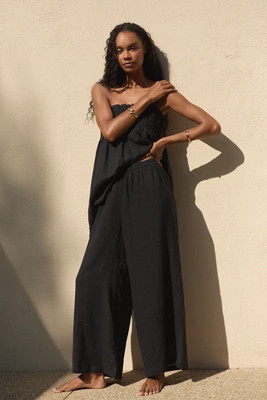 The Aubrey Smocked Linen Pants | Anthropologie (US)