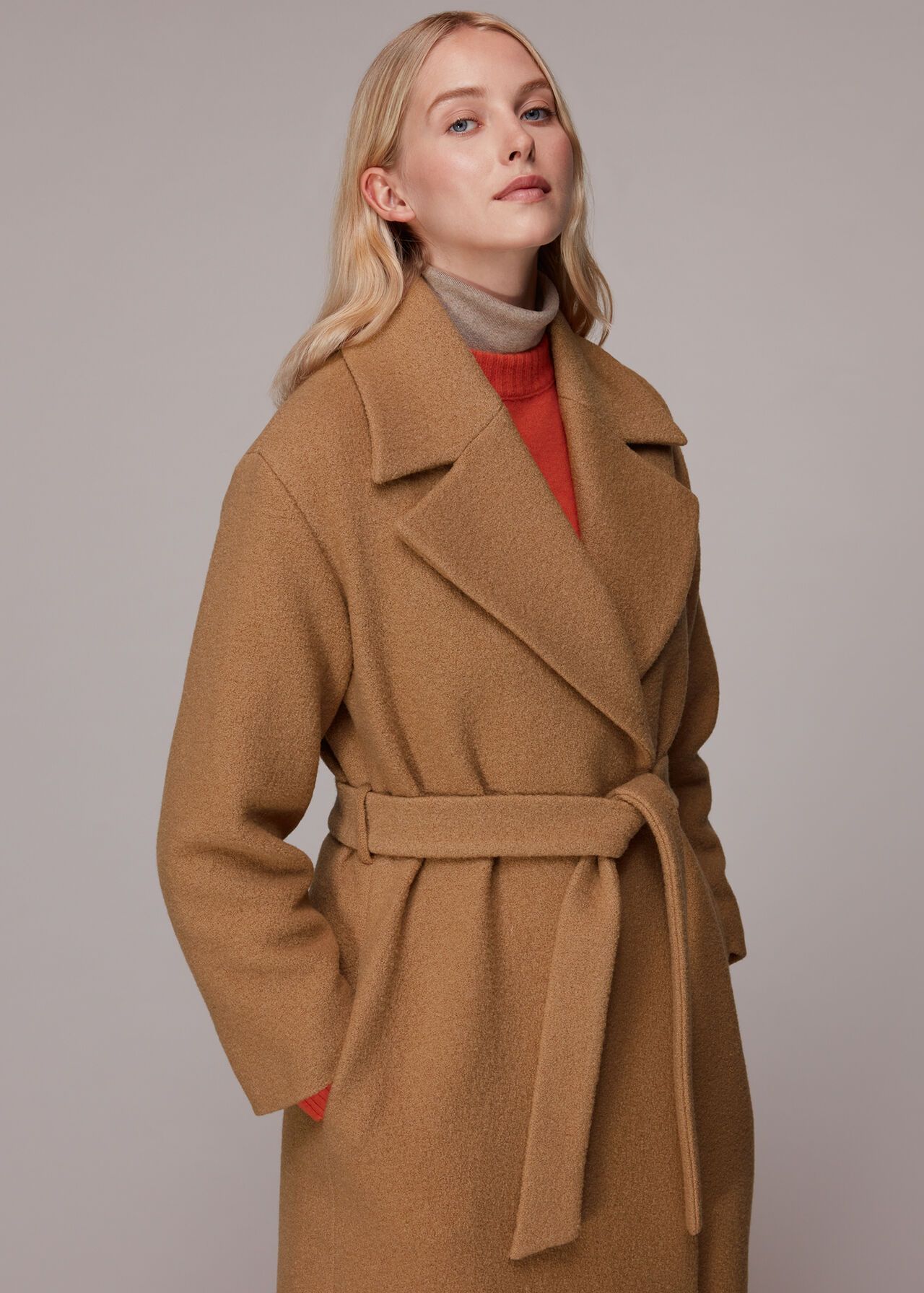 Lorna Wrap Wool Coat | Whistles