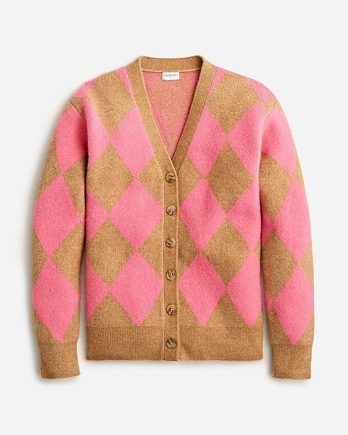 Girls' wool-blend argyle cardigan sweater | J. Crew US